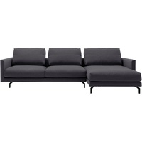 hülsta sofa Ecksofa hs.414 grau|schwarz 280 cm x 91 cm x 172 cm