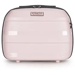 Stratic Straw+ Beauty Case rose Koffer mit 4 Rollen Koffer