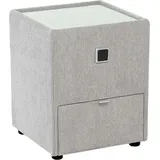 Jockenhöfer Nachtkonsole JOCKENHÖFER GRUPPE "Lancy", grau (grau 444, 19), B:42,5cm H:53cm T:45cm, Glas, Holzwerkstoff, Sideboards, Nachtkonsole, mit LED-Beleuchtung