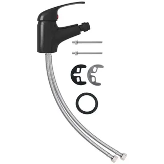 vidaXL Badezimmer Bidet Mischbatterie Schwarz 13x12 cm