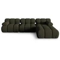 Micadoni Sofa Bellis, modular 4-Sitzer mit flachem Modul grün