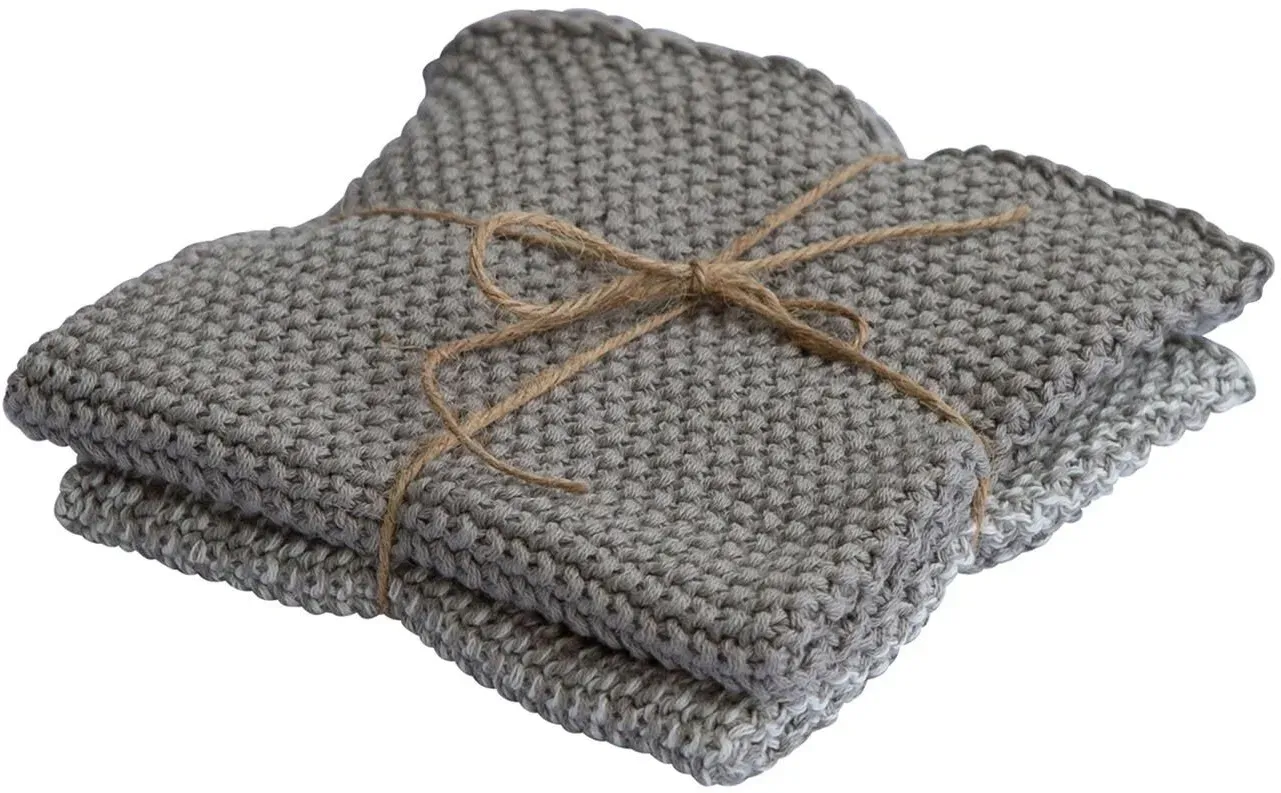 Pichler 2er Pack Baumwoll Spültücher Lola 2x 27x27 cm | beton - grau