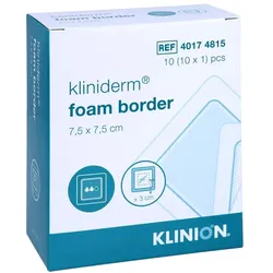 Schaumverband Border 7,5x7,5 cm haftend
