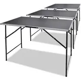 vidaXL Tapeziertisch 140735, klappbar, 100 x 60cm, 3 Stück