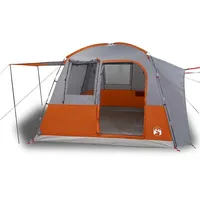 vidaXL Autozelt 4 Personen Grau/Orange