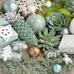 STEWO Servietten Torello Weihnachten hellgrün 33x33cm 20 Stück 3lagig