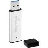 MediaRange USB 3.0 Hochleistungs Speicherstick 128GB - Mini USB Flash-Laufwerk mit hochwertigem Aluminium Gehäuse, externe Speichererweiterung mit Lesegeschwindigkeit von bis zu 220 MB/s, Farbe Silber