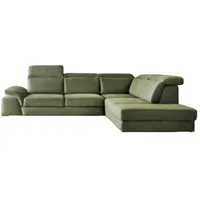 JVmoebel Ecksofa Design Couch Sofa Polster Schlafsofa Wohnzimmer Ecksofa Textl Stoff, Made in Europa grün