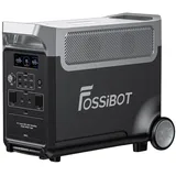 Tragbares Kraftwerk FOSSiBOT F3600 Pro, 2 zusätzliche Akkupacks mit erweiterbarer Kapazität, 3840 Wh Lithium-Akku, 3600 W hohe AC-Leistung F3600 Pro schwarz