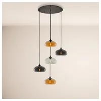 s.luce Cruet Mehrfach-Pendelleuchte Glas 3 oder 5-flammig