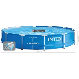 Intex Metal Frame Pool Set 366 x 76 cm inkl. Filterpumpe