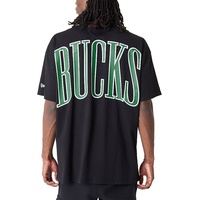 New Era NBA Milwaukee Bucks Oversized T-Shirt Herren schwarz,