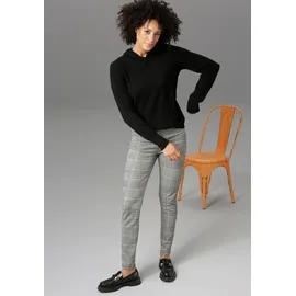 Aniston CASUAL Leggings im Karo-Dessin Aniston CASUAL schwarz-weiß-gelb