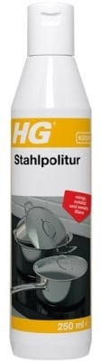 HG Edelstahl Stahlpolitur 250ml. Aluminiumtöpfe, Arbeitsplatten, Wasserhähne usw. Nr. 168030105