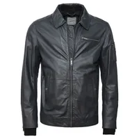 JCC Lederjacke navy M