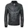 JCC Lederjacke navy M