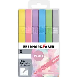 Eberhard Faber Slim pastell Textmarker 6 St. Mehrfarbig