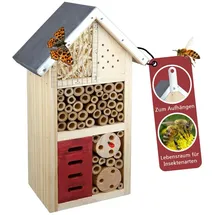 CULT at home Insektenhotel Braun-Rot 26 cm x 15 cm