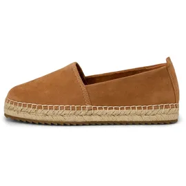 Marc O'Polo "aus edlem Velours-Ziegenleder", Damen, Gr. 38, braun (cognac), Obermaterial: 100% Leder, unifarben, Schuhe Espadrille