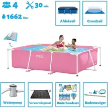 Intex Pool mit rechteckigem Rahmen 220 x 150 x 60 cm – im Lieferumfang enthalten Accessoire CB97