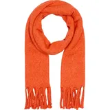 S.Oliver - Gestrickter Schal mit Fransen, Damen, Orange, 1