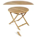 deluke MIKE Gartentisch Ø 90 x 75 cm Natur/Braun