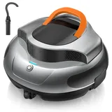 Quilted Northern Poolroboter, Poolsauger Akku mit 120 Min Reinigungszeit, Kabelloser Poolsauger Bodensauger Ideal mit Selbstparkfunktion, Leichter Poolreiniger für 90 m2 Oberirdische Pools
