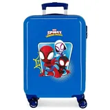 Spidey Blau Koffer Kabine 55cm ABS Hartschale Trolley Kinder Handgepäck 4Ruote