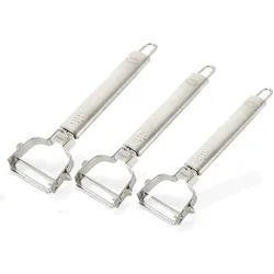Novabest 3er Set Spargelschäler Gemüseschäler Kartoffelschäler Karotten-Schäler u. Gurkenschäler