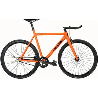 FabricBike Light - Fixed Gear Fahrrad, Single Speed Fixie Starre Nabe, Aluminium Rahmen und Gabel, Räder 28", 4 Farben, 3 Größen, 9.45 kg (Größe M) (L-58cm, Light Army Orange)