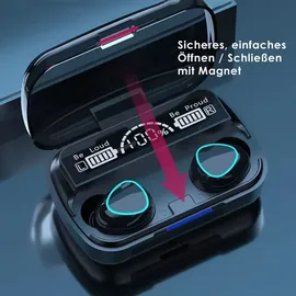 UC-Express® Bluetooth In-Ear Kopfhörer für Samsung Galaxy S25 S24 Plus Ultra Edge Ohrhörer - Schwarz