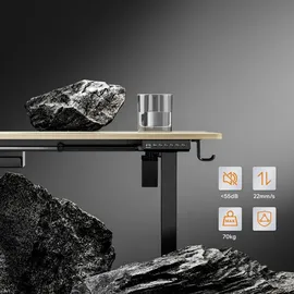 SENSE7 Schreibtisch NOJO elektrisch höhenverstellbar Schwarz / Weiß