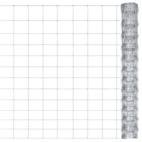 vidaXL Gartenzaun 50 x 125 cm Silber/Verzinkt