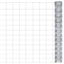 vidaXL Gartenzaun 50 x 125 cm Silber/Verzinkt