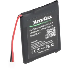 AccuCell Akku passend für Siemens Gigaset L410 Akku S30852-D2240-X1 V30145-K1310-X448 3,7 Volt 250mAh