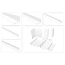 HEXIM Winkelprofil ungleichschenklig weiß 100 x 60 mm