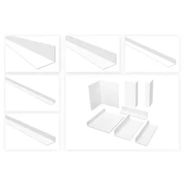 HEXIM Winkelprofil ungleichschenklig weiß 100 x 60 mm