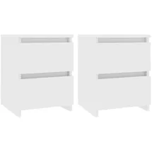 vidaXL Nachttisch 2 Stk. 30 x 30 x 40 cm Weiß