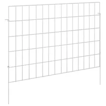 vidaXL Zaun-Set 75 x 50 cm Silber/Stahl
