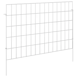 vidaXL Zaun-Set 75 x 50 cm Silber/Stahl