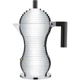Alessi Pulcina 6 Tassen silber/schwarz