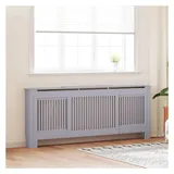 vidaXL Heizkörperabdeckung 2 pcs Grau 205 x 20,5 x 81,5 cm