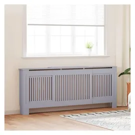 vidaXL Heizkörperabdeckung 2 pcs Grau 205 x 20,5 x 81,5 cm