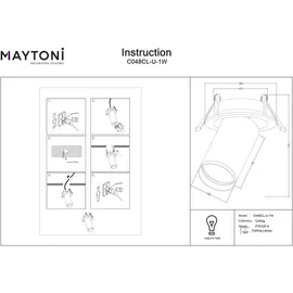 maytoni gmbh FOCUS S 1x GU10 Aluminium 10,0 W weiß