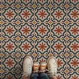 Fliesenaufkleber 20x20 cm Rot Grün Klebefliesen Küchenrückwand Folie Selbstklebende Fliesen Fliesenaufkleber Küche Badezimmer Fliesenfolie Vinyl Selbstklebend Wasserdicht(12PCS)