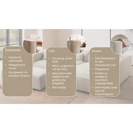 LeGer Home by Lena Gercke Eckcouch Cord 2-Sitzer Grau