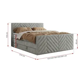 MKS Paris King Duo 160 x 200 cm H3 Hellgrau