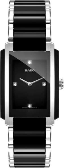 Rado Integral Quarz Diamonds" R20613712" - schwarz - 22.7 x 33.1 mm