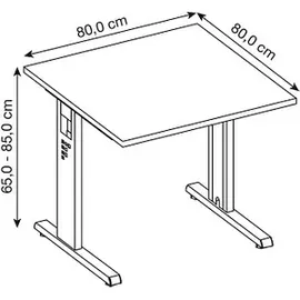 Hammerbacher Schreibtisch OS 08 grau