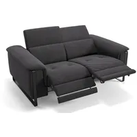 Sofanella 2-Sitzer Stoff VIENNA, Relaxsofa, Designsofa, Designer Couch, Italienisches Sofa, 2er Sofa schwarz